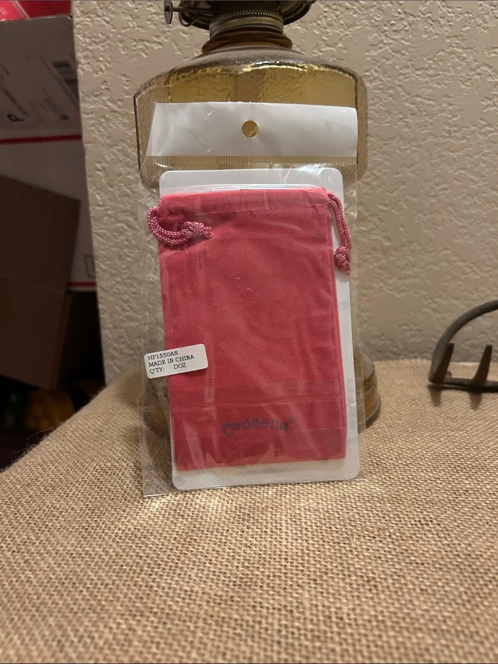 Purse N' Hook Bag Hanger with Pink Cord Accent